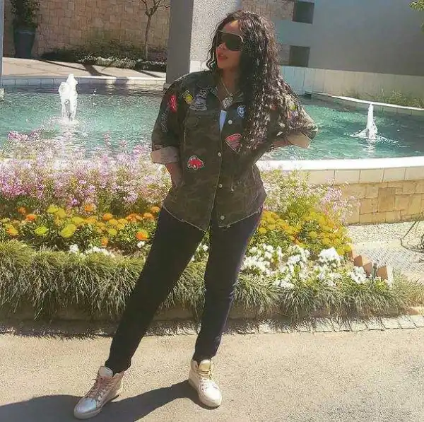 Photos: Actress Daniella Okeke Poses With A Baby Lion